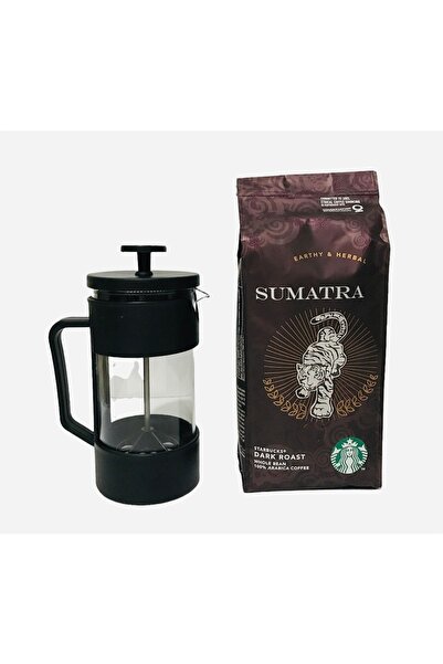 Starbucks Sumatra French Press Ground 250 G + French Press Teapot 350ml