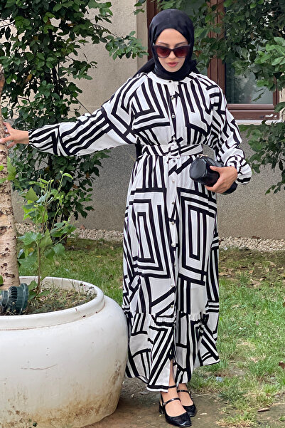 QLAY Oversize Viscose Summer Dress - Women'S, Belted