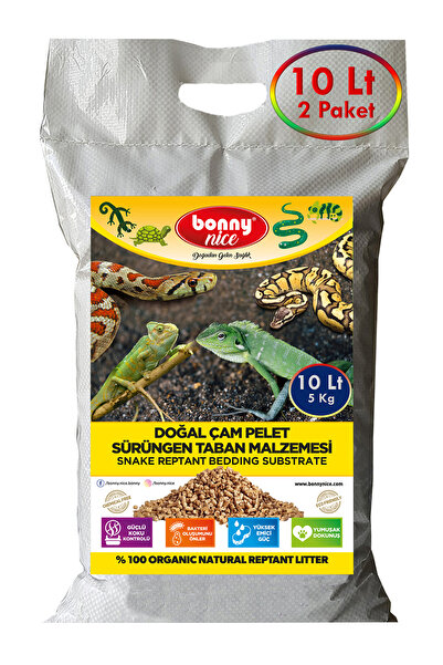 Bonny Nice Doğal Sürüngen Teraryum Taban Malzemesi 5 Kg 9 L X 2 Paket