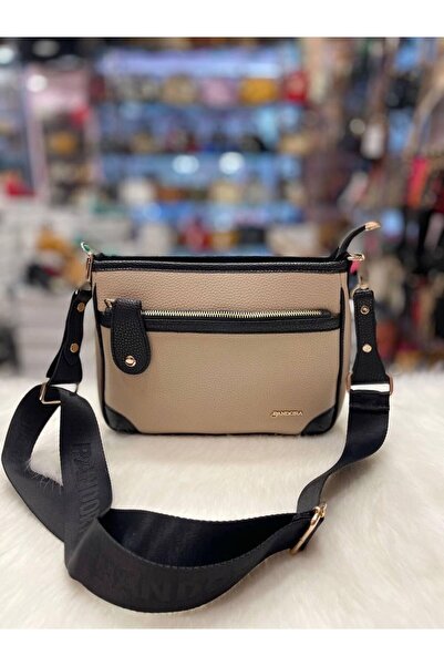 Pandora Bags حقيبة كتف نسائية بحزام متقاطع كريمي