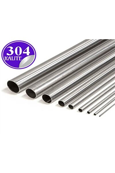 Metaş Paslanmaz Düz Boru 51mm Çelik Krom Boru 1.5mm 304 Kalite Parlak Boru (6MT)