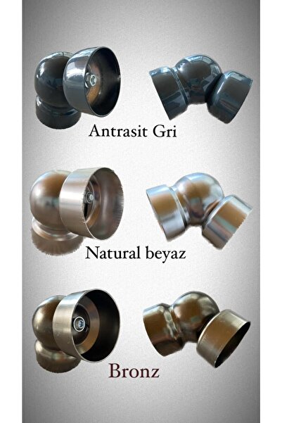 tekpa Alüminyum 50 Lik Boş Küre Geçme Dirsek (derece Ayarlı)