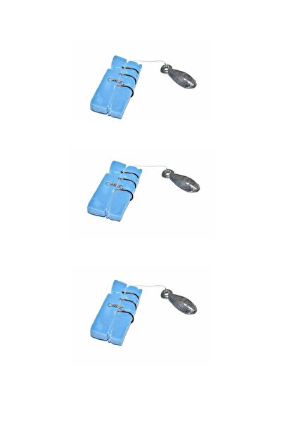 SAZAN RİG 3 Iğneli Fırdöndülü Kurşunlu Hazır Dip Takımı ( 3 Adet)