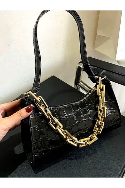 Obenim store Gold Color Thick Chain Hand and Shoulder Bag Strap, Bag Accessories, Bag Chain