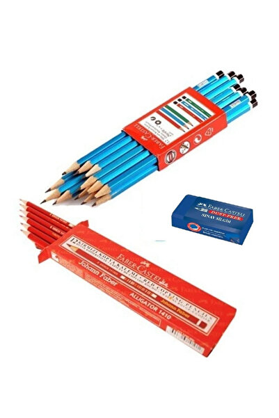 Faber Castell Faber 12-Piece Coral Pencils - 12-Piece Red Copy Pencils - 1 Ex...