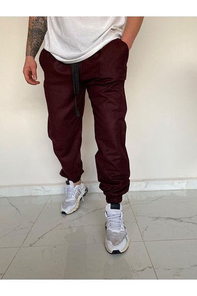 AUST GİYİM Linen Loose Fit Rubber Leg Trousers
