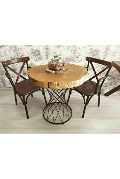 Shopkutuk Doğal Kütük Yuvarlak Masa