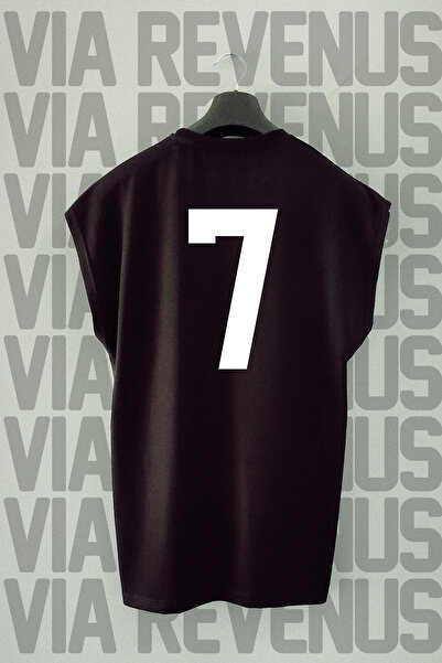 Vordevia Number 7 Back Printed Zero Sleeve Sports Tshirt