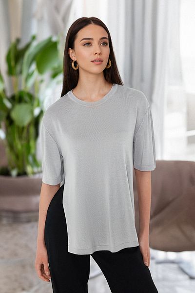Trendyol Collection TWOSS24KZ00047 Model Gray Short Sleeve Knitwear Sweater