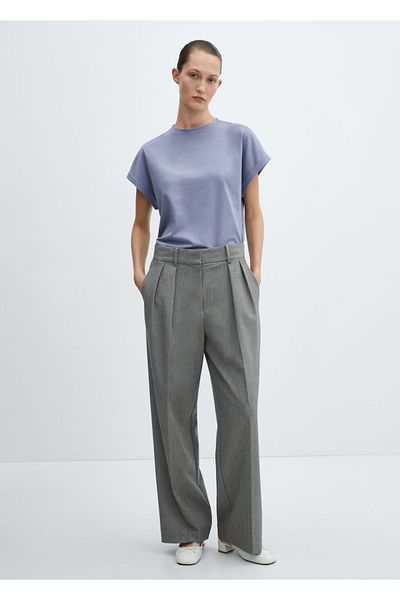 MANGO Woman Kurzarm-T-Shirt aus Baumwolle