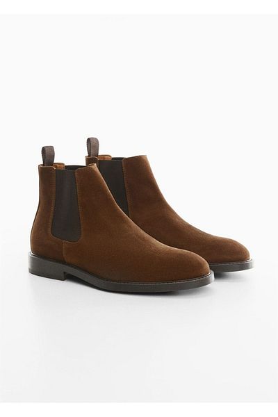 MANGO Man Chelsea Boots - Suede Leather