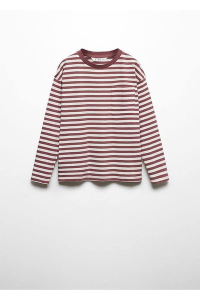MANGO Kids Langärmliges, gestreiftes T-Shirt