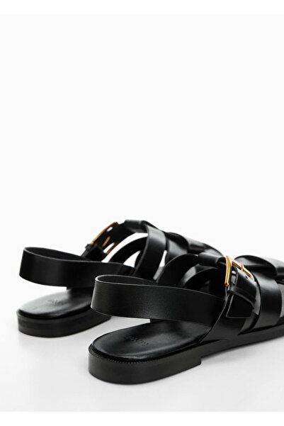 MANGO Woman Deri jelly ayakkabı