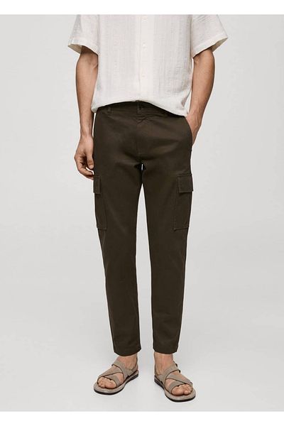 MANGO Man Cotton Slim Fit Cargo Pants