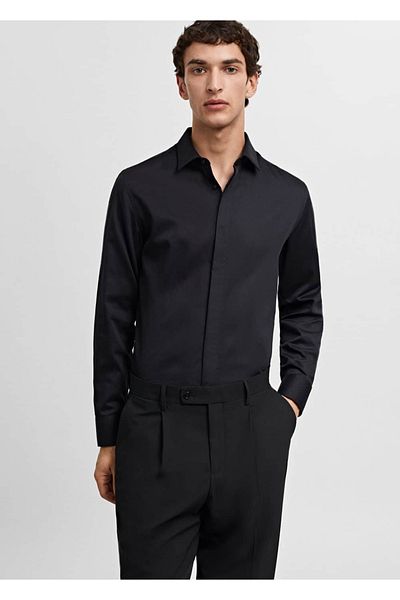 MANGO Man 100% bavlna slim fit košile
