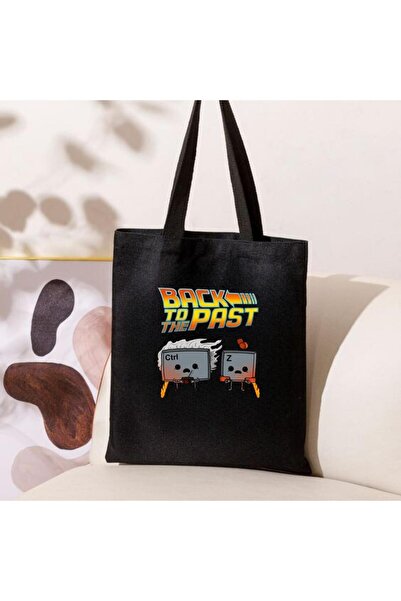 Toum Küt Küt Back To Past Чорна тканинна сумка