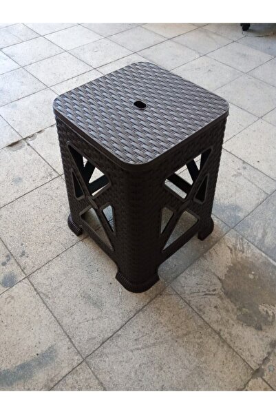 İsabet 4 Adet Mevsim Kalin Rattan Tabure & Sandalye & Oturak