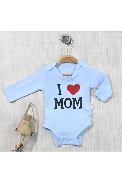 TRENDİMİZBİR I Mom Printed Snap Baby Bodysuit