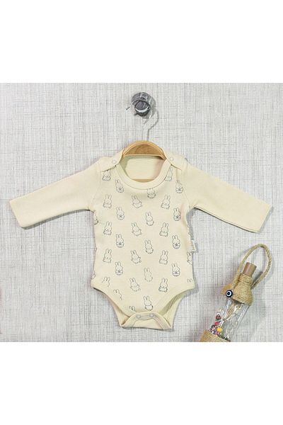 TRENDİMİZBİR Rabbit Printed Snap Baby Bodysuit