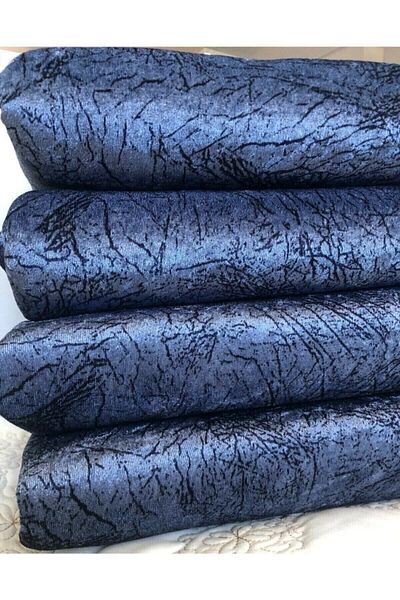 Selçuklu Tekstil Navy Blue Sponge Sofa Sofa Bed Cover Vein Patterned Shiny Navy Blue