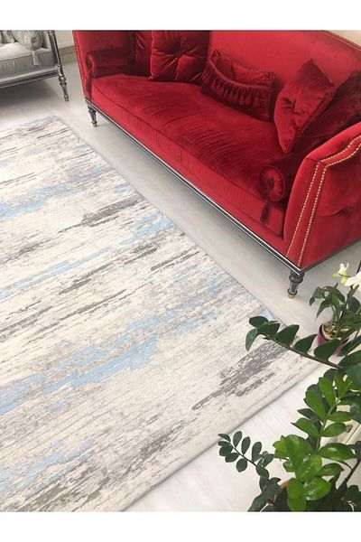 Madame Clean Home Covor elastic din catifea model albastru turcoaz