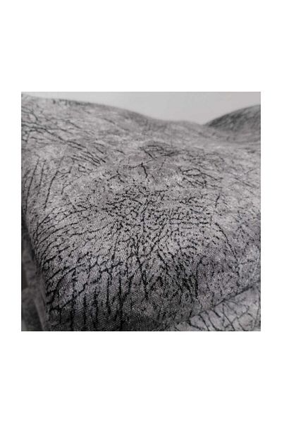 Selçuklu Tekstil Dark Gray Sponge Vein Patterned and Shiny Sofa Sofa Bed Cover