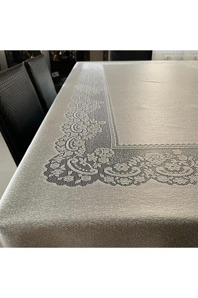 Madame Clean Home Față de masă din tul fără griji Design elegant Lacy 160x220