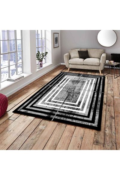 Madame Clean Home Cadru Negru Topit Model Silk Velvet Covor Husa