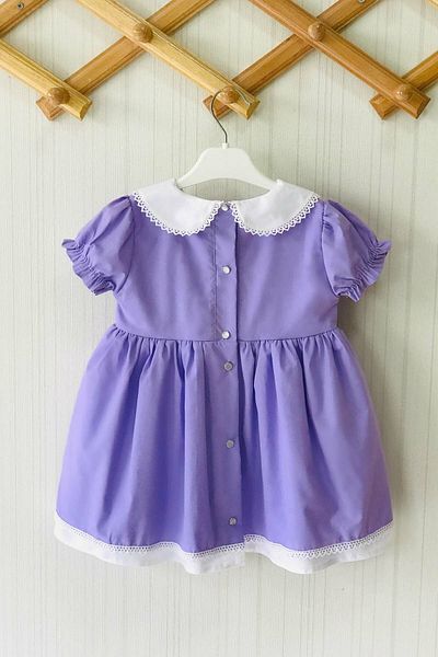 Bertuğ Bebek Dantela Detaliata Guler Bebeluş Liliac Rochie De Design Bebeluş Fetiţă