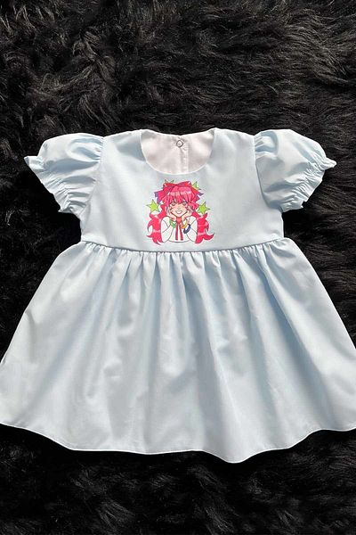 Bertuğ Bebek Φόρεμα Anime Girl Candy με στάμπα Baby Blue Girl Παιδικό Βρεφικό Ποπλίνα