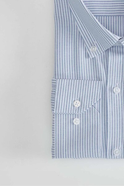 Tudors Cămașă cu dungi pentru bărbați, mărime mare