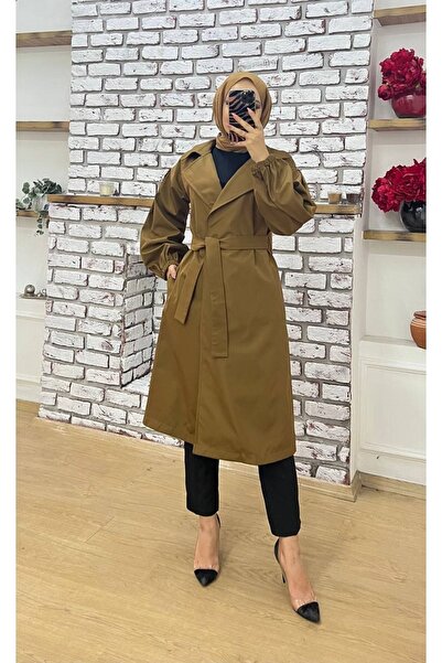 Marjinal City Трапецієподібний комір, застібка на талії, рукави-ліхтарики, тр...