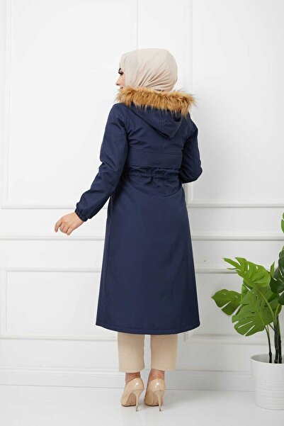 Vibeys Collection Темно-синє водонепроникне і водонепроникне жіноче зимове пальто
