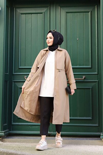 Vibeys Collection Αδιάβροχη γυναικεία καμπαρντίνα με επένδυση με φερμουάρ