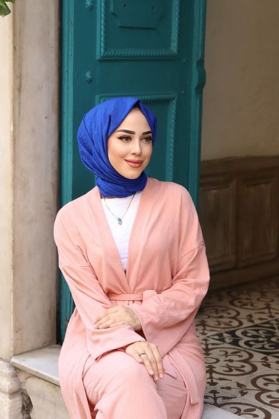 Vibeys Collection Belted Kimono Double Set