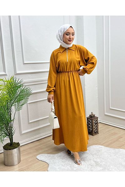 Vibeys Collection Φόρεμα Hijab με μακρύ ύφασμα