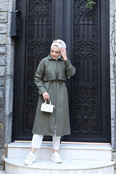 Vibeys Collection Αδιάβροχη γυναικεία καμπαρντίνα με επένδυση με φερμουάρ