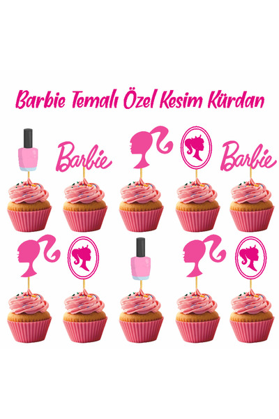 Masal Şekerleme Barbie Özel Kesim Cake - Pasta Kürdanı