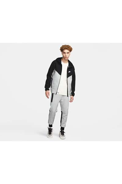 Nike Erkek Günlük Slim Eşofman Altı M Nk Tch Flc Jggr FB8002-064 Gri