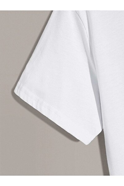 Mad&Calf Μπλουζάκι Unisex Μαύρο-Λευκό 2 Πακέτο Oversize Crew Neck