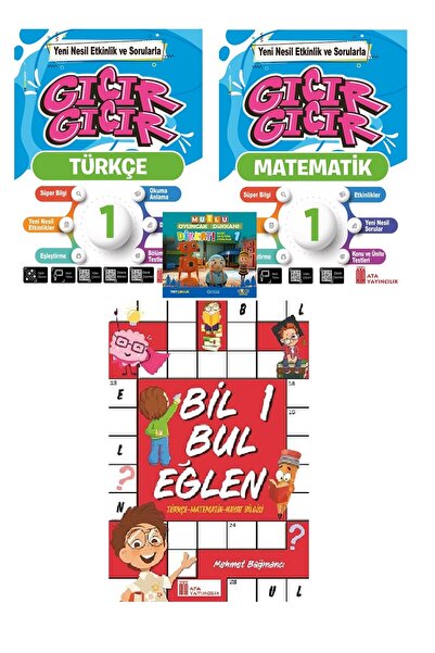 Ata Yayıncılık 1.Sınıftan 2.Sınıfa Geçenler İçin Tekrar Seti 2( Gıcır Gıcır T...