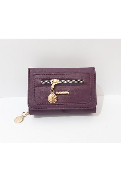 renkli çiçekler Claret Red Women's Wallet - 13.5x9x4 CM, Useful