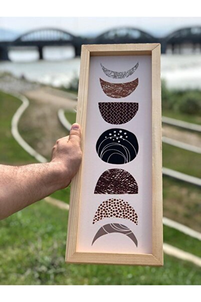 bihayaldekor Bohemian Set of 5 with Wooden Frame