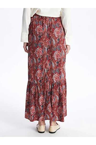 LC Waikiki LCW Grace Elastic Waist Comfortable Patterned Women's Skirt