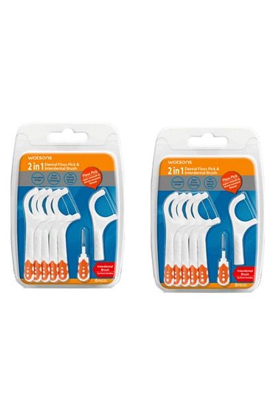 Watsons Dental Floss Interface Brush 6 Pieces X 2 Pieces