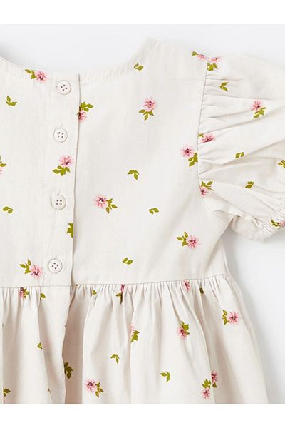 LC Waikiki LCW ECO Crew Neck Short Sleeve Printed Baby Girl Dress