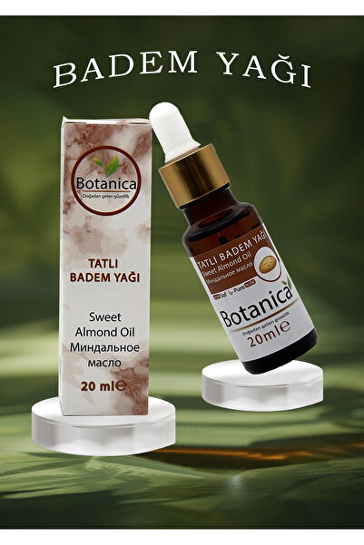 botanica %100 Saf Soğuk Sıkım Tatlı Badem Yağı 20 ml - Saç Kaş Kirpik Besleyici ve Cilt Bakımı