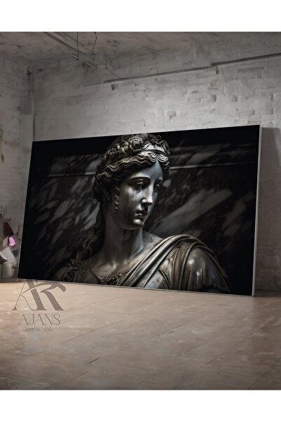 AR AJANS KANVAS TABLO Ελληνική Γυναίκα Μαύρη Λεπτομερής Διακοσμητική Πίνακας ...