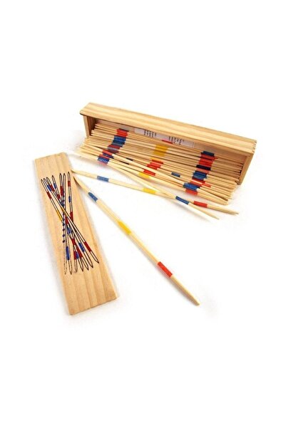 RELATOS Oyun Çubukları 31 Adet Oyun Çubuğu Spiel Kürdan Oyunu Ahşap Kutulu