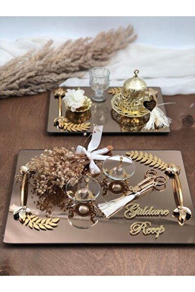 Masalsı Concept Прикрашений піднос для обручок Підставки для обручок Ножиці К...